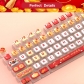 God of Wealth 104+12 Clear PC+PBT Dye-subbed Pudding Jelly Keycaps Set ASA Profile Mechanical Keyboard